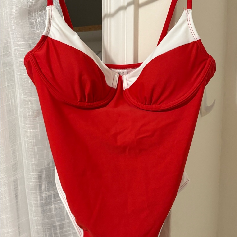 Target Red and White One-Piece size Medium! Never worn